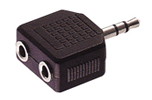3.5MM STEREO PLUG TO 2X3.5MM STEREO JACK