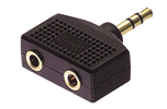 3.5MM STEREO PLUG TO 2X3.5MM STEREO JACK