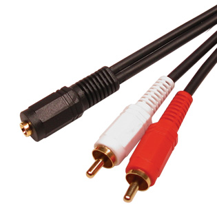 3.5MM female-2RCA cable