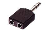 6.35MM STEREO PLUG TO 2X6.35MM STEREO JACK