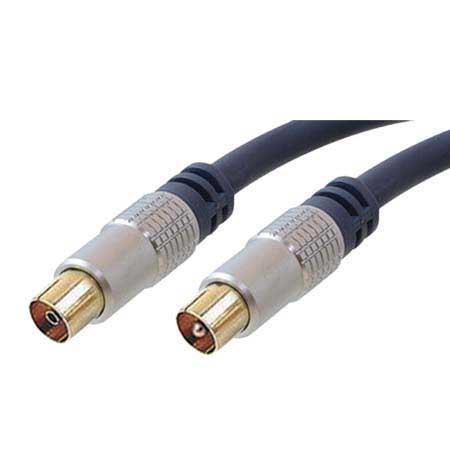 9.5mm tv cable male to female with 24k gold plated