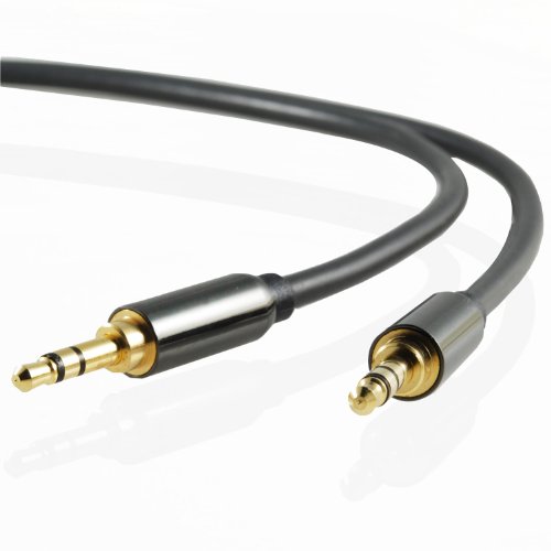Audio cable 3.5mm stereo male to 3.5mm stereo male metal shell