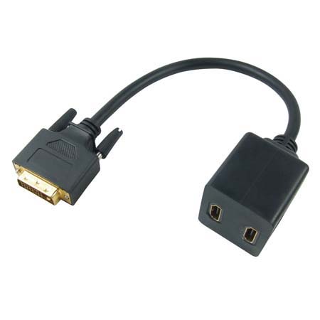 DVI plug to 2*HDMI jacks