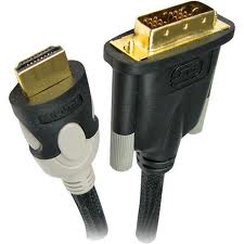 DVI to HDMI cable male to male double moulding color gold plated 24+1