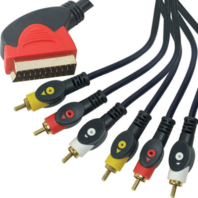 Audio video cable double color