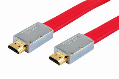 FLAT HDMI 3D 1.4 High Speed with Ethernet Lead Male to Male Cable