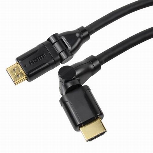 HDMI cable 360 degree free angle Retractable Cable  rotatable plug