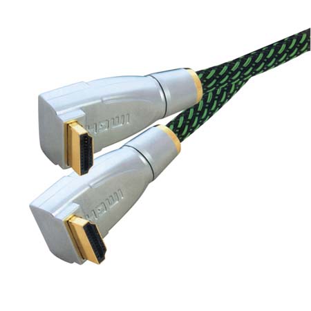 HDMI cable 90 degree right angle plugs metall shell
