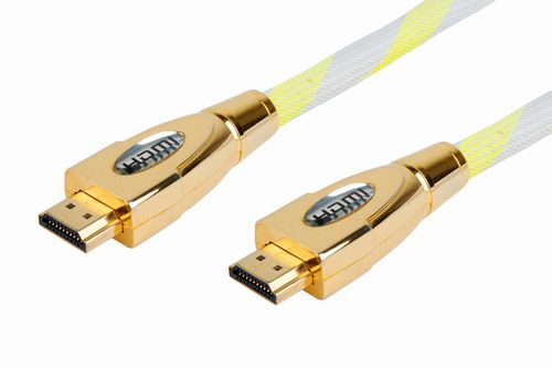 HDMI cables male to male 24k gold plated with metal shell nylon braid