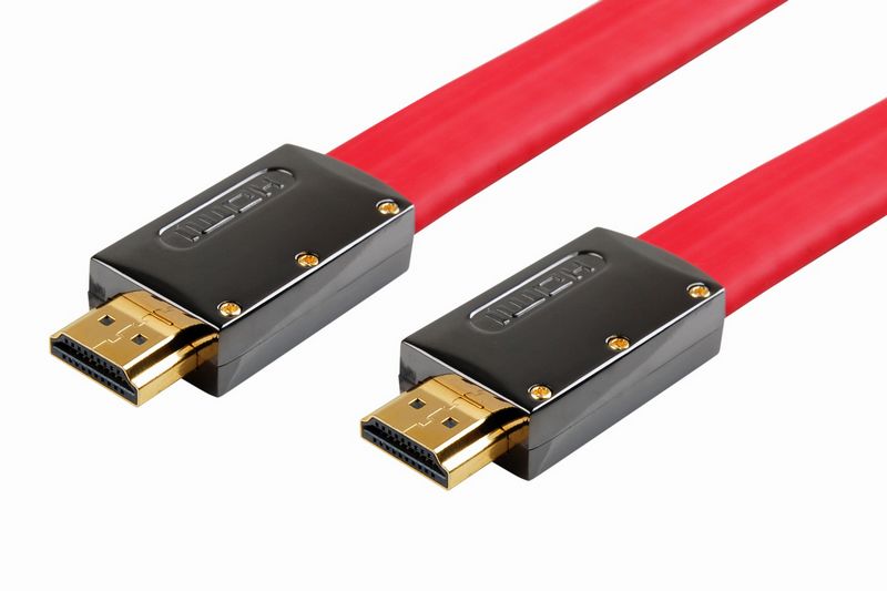 HDMI flat cable male to male metal shell pass 3D