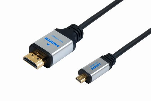 Micro D HDMI v1.4 High Speed Cable to HDMI for Phones & Cameras 5m