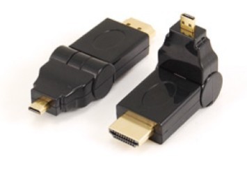 Micro HDMI male to HDMI male adaptor,swing type