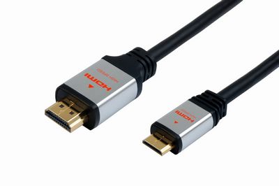 Mini HDMI Type C Male Plug to HDMI Male Cable Lead GOLD 5m