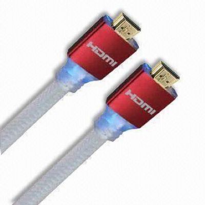 Premium HDMI cable male to male with lighting 1.4v high quality with wholesale red metal color