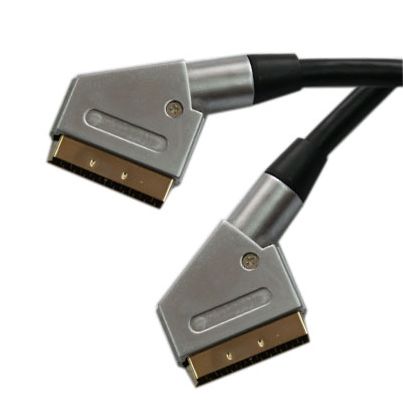 SCART cable metal shell 24K gold metal plug